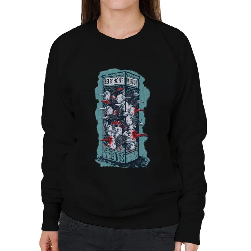 The Birds Dark Phone Booth Women's Sweatshirt