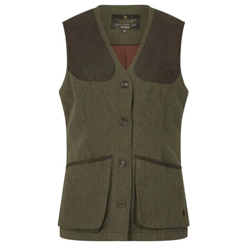Price Rollback tailored blazer coatSeeland Hillside Harriet Ladies Waistcoat - Moss Green