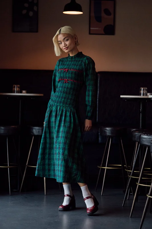Best Bargains Hariette Tartan Shirred Dress