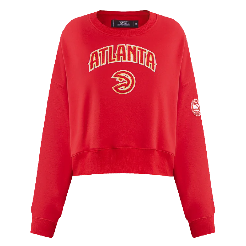 SUDADERA DE CUELLO REDONDO NBA ATLANTA HAWKS CLASSIC ESSENTIALS PARA MUJER