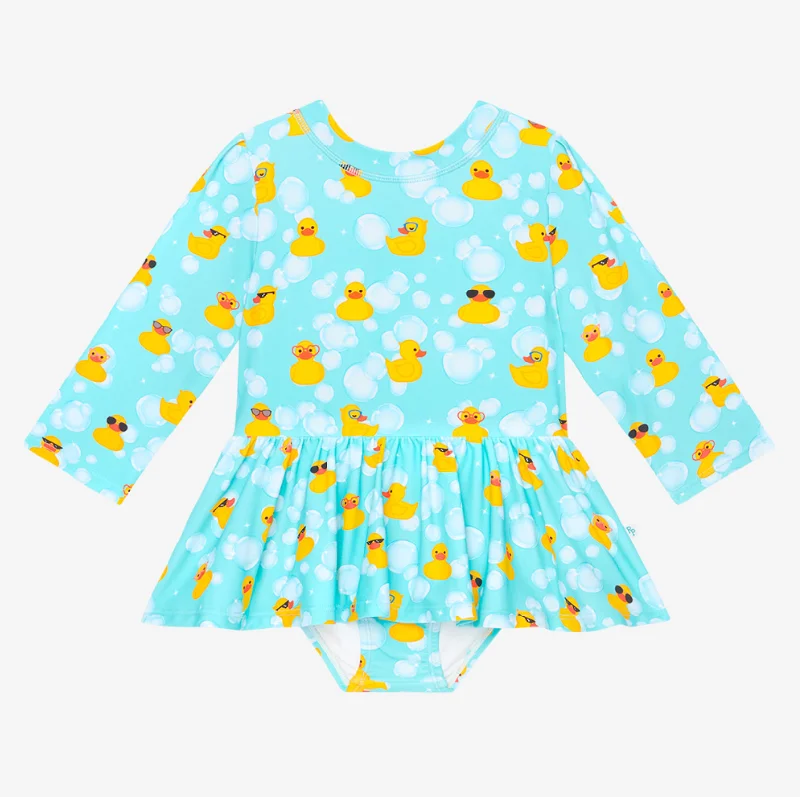 Today's Special off-shoulder dressPosh Peanut Ducky Rashguard