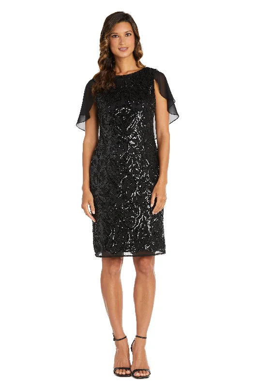 While Supplies Last statement dressR&M Richards 7581 Short Cocktail Capelet Dress