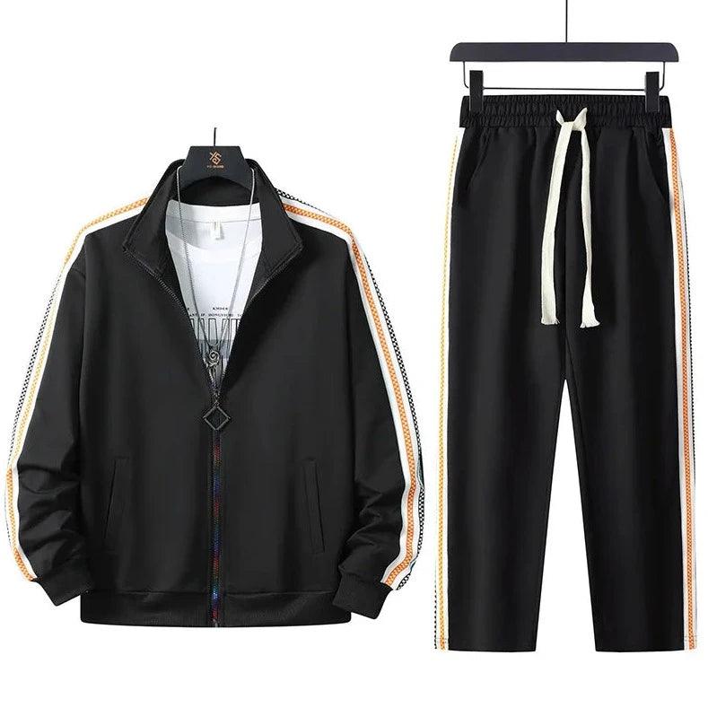 Men Set Fashion Tracksuit  Suit Male Spring Warm Outerwear Sport Man