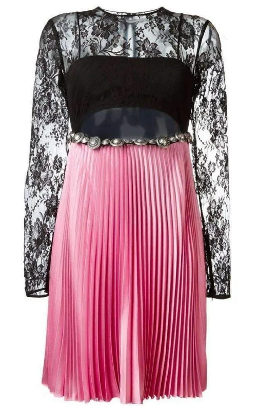 Super Sale off-shoulder dressFloral Lace Pleated Dress