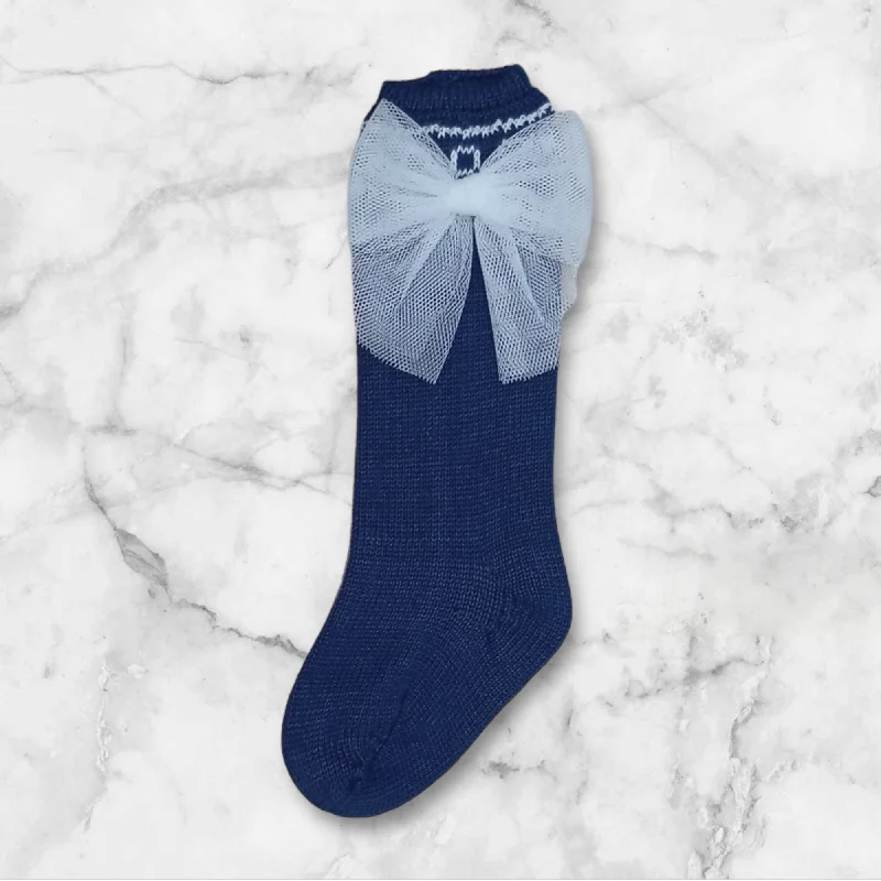 Seasonal Clearance romantic dressNavy and White Socks