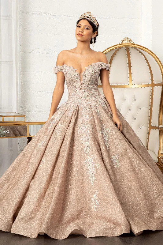 Don't Wait chic shift dressLong Ball Gown Glitter Crepe Quinceanera Dress