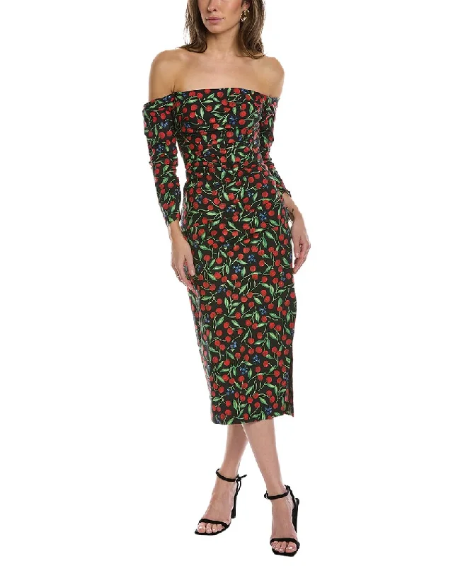 Limited Edition printed dressCarolina Herrera Off-the-Shoulder Dress