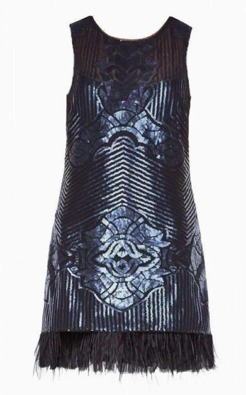 Daily Specials office dressCaterina Sequin Feather Dress