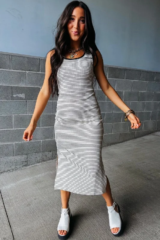 While Supplies Last Landry Striped Midi Dress