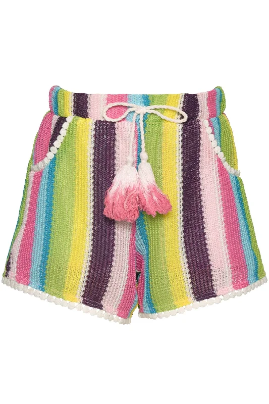 Steals and Deals denim dressStriped Shorts