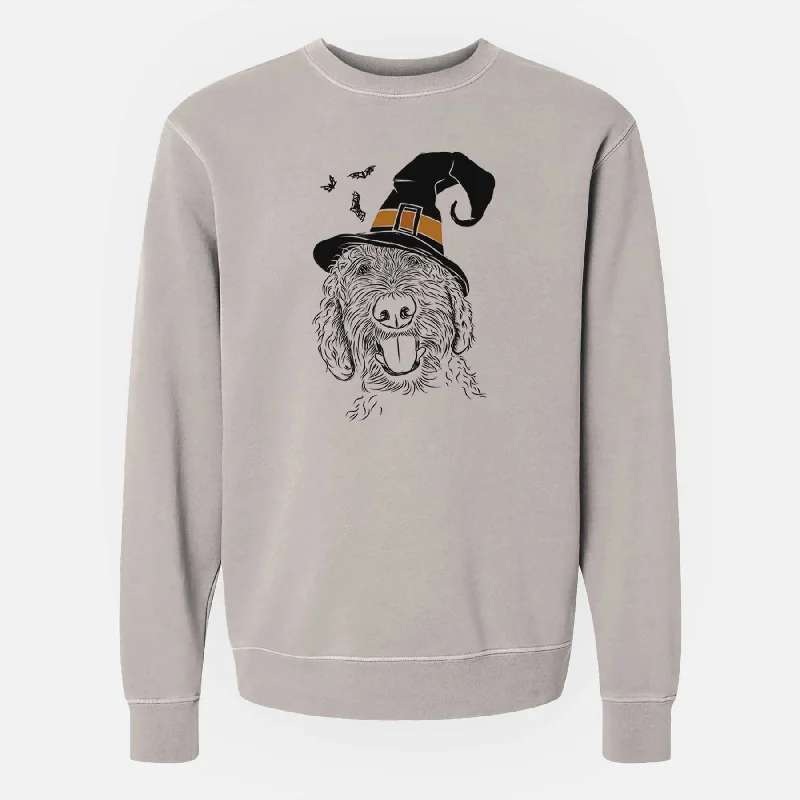 Witch Dixie the Doodle - Unisex Pigment Dyed Crew Sweatshirt