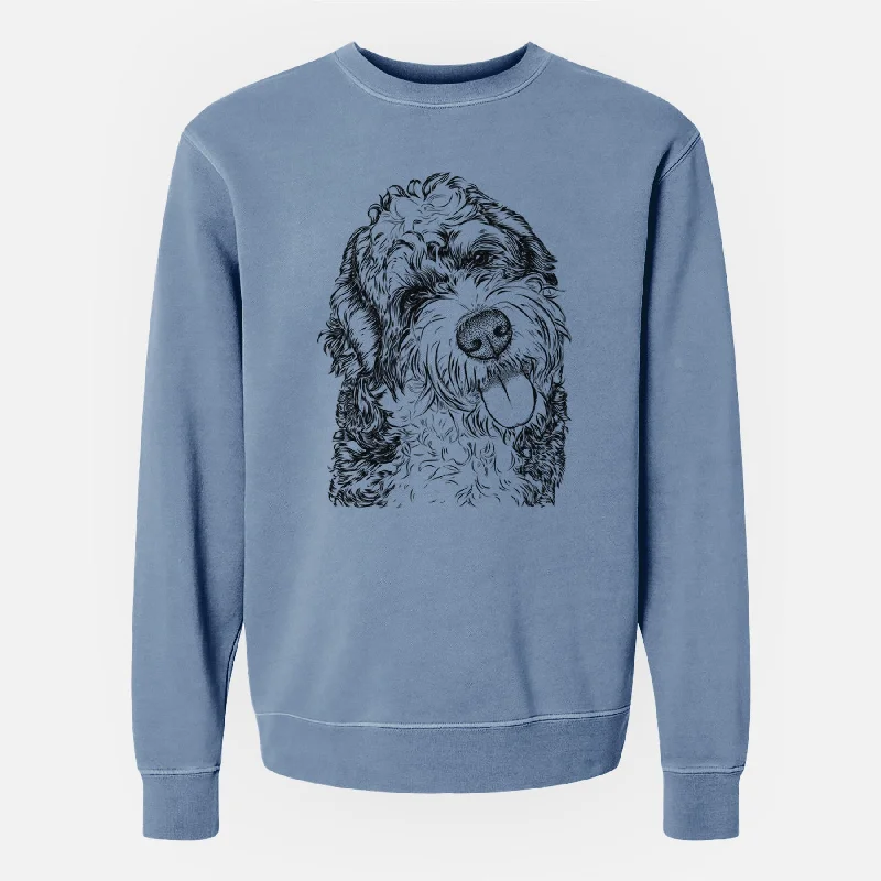 Bare Kaci the Bernedoodle - Unisex Pigment Dyed Crew Sweatshirt