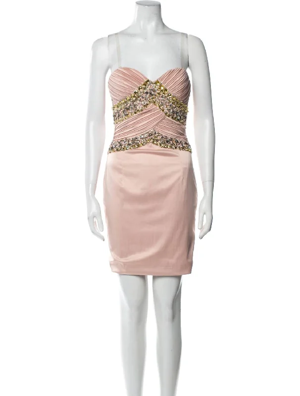 Daily Deals romantic dressStrapless Mini Dress In Pink