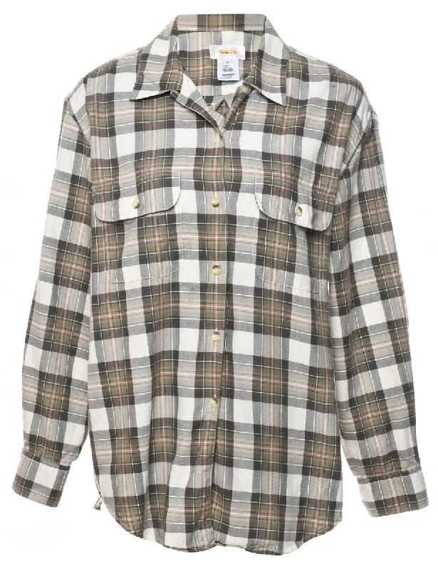 Super Bargain sporty outerwearCotton Checked Shirt - M