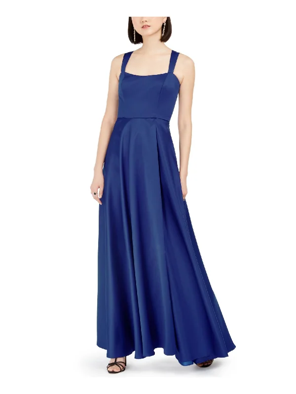 Year-End Sale XSCAPE Womens Sleeveless Square Neck Full-Length Evening Fit + Flare Dress Year-End Sale XSCAPE Womens Sleeveless Square Neck Full-Length Evening Fit + Flare Dress
