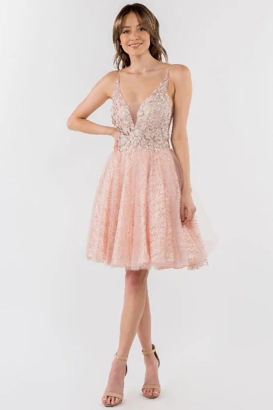 Buy Now wrap dress3D Floral Applique Short Homecoming Dress