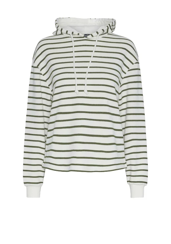 Major Savings fashionable hoodiePieces Chilli Striped Hoodie, White