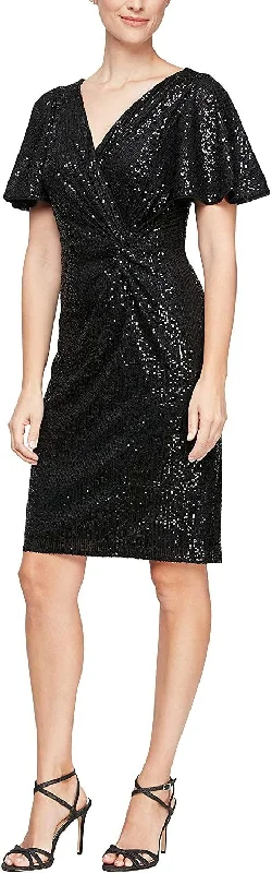 Fantastic Deals off-the-shoulder dressAlex Evenings AE8196702 Formal Short Dress