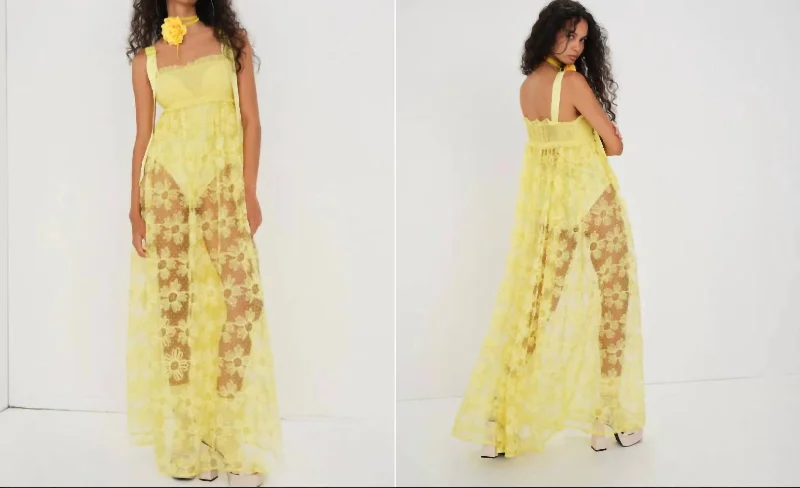 Limited Time structured dressEmma Maxi Dress In Yellow