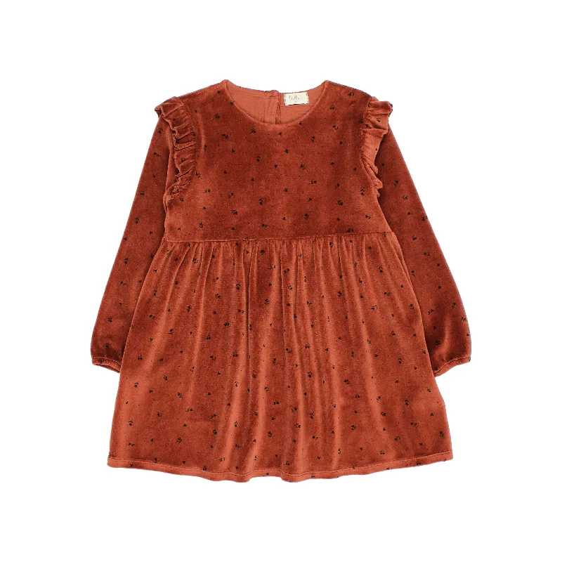 Cuore velvet rust dress by Buho