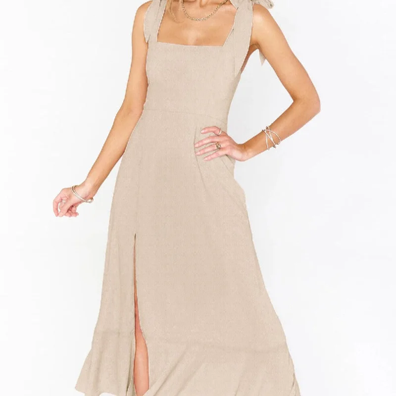 Women's Elegant Bridesmaid Square Neck Cocktail Party